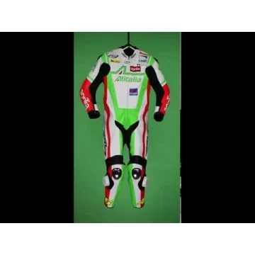 Max Biaggi Aprilia WSBK 2010レザー Max Biaggi Aprilia WSBK 2010