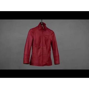 red fashion leather jacket