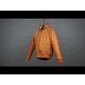 Hooded bomber jacket
