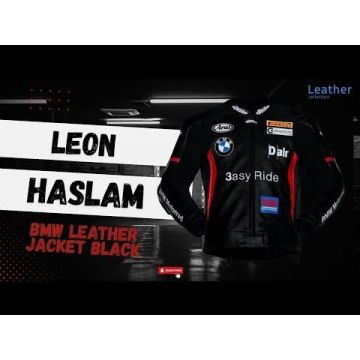 Leon Haslam BMW Leather Jacket Black