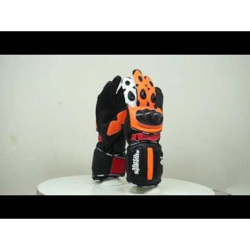 Honda Repsol schwarze Lederhandschuhe Motorrad