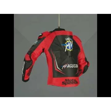 Motorcycle Leather Jacket CE Level 2 Armor | MV Agusta