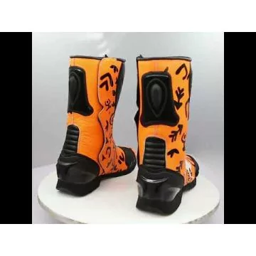 cowhide leather motorcycle racing boots