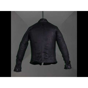 Jaqueta Camisa de Couro Preto para Homens