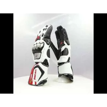 Ducati Corse Leather Motorcycle Gloves - Race Replica
