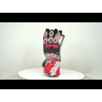 cowhide leather racing gloves knuckle protection