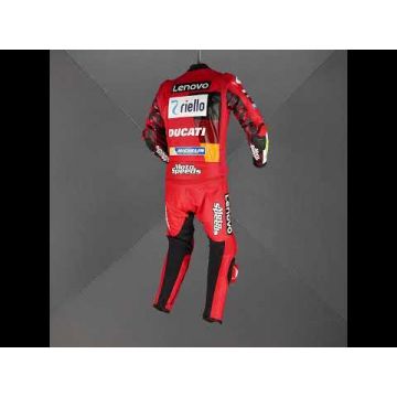 Ett stycke rött läder Moto Suit 2022 Francesco Bagnia
