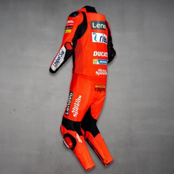 Combinaison Cuir Ducati Jack Miller MotoGP 2021 vue latérale arrière