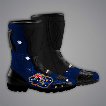 Botas Azuis de Motociclista Jack Miller MotoGP 2023