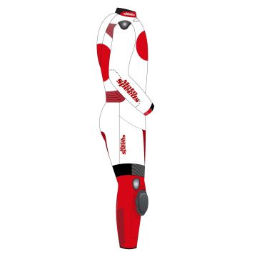 Costume en cuir sur mesure avec drapeau du Japon