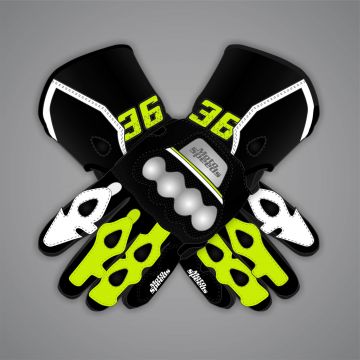 Leather racing gloves