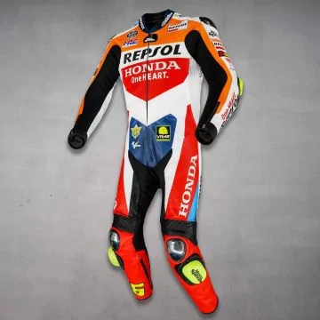 Cuirs de course Joan Mir Repsol Honda, vue de gauche
