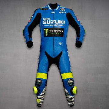 Tuta in pelle One Piece Suzuki di Joan Mir MotoGP 2022
