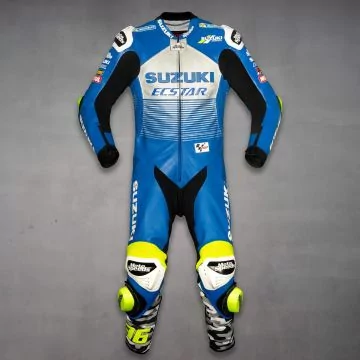Joan Mir Suzuki Racing Leathers MotoGP 2020 front view