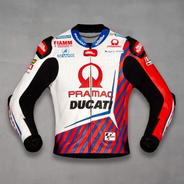 Chaqueta de cuero para moto Ducati de Johann Zarco MotoGP 2021