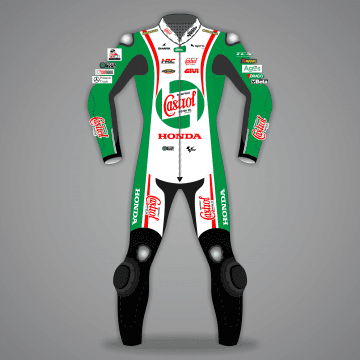 Johann Zarco Combinaison Castrol Honda GP Britannique 2024