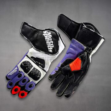 Johann Zarco Colorful Motorcycle Gloves MotoGP 2023 upper and lower view