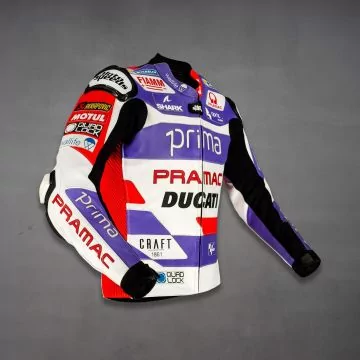 Zarco Ducati racing jacket, close front view