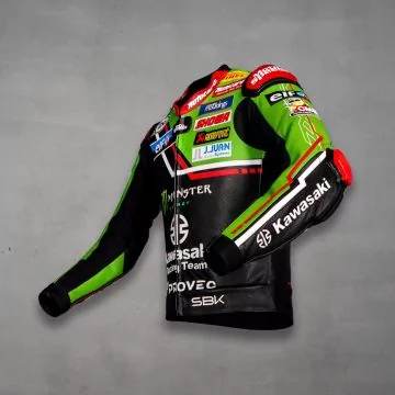 Jonathan Rea Kawasaki 2023 leather jacket, left view
