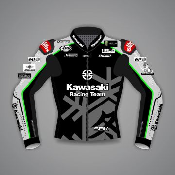 Jaqueta de Couro para Motocicleta Kawasaki