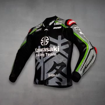 Jonathan Rea Kawasaki Jerez Test 2022 leather jacket, left side view
