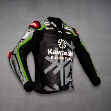 Jonathan Rea Kawasaki Jerez Test 2022 leather jacket, right side view