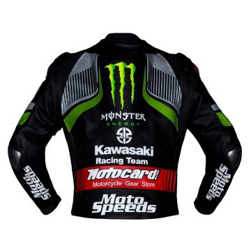 Kawasaki Leder-Motorradjacke