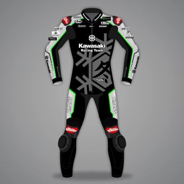 Jonathan Rea Lederanzüge Motorrad Kawasaki Jerez Test 2022