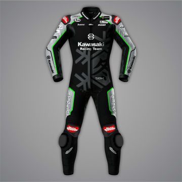Jonathan Rea Lederanzüge Motorrad Kawasaki Jerez Test 2022