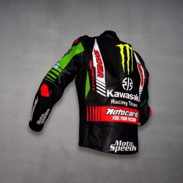 Jonathan Rea Giubbotto Kawasaki Moto SBK 2022 vista laterale sinistra