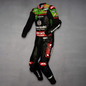 Jonathan Rea Combinaison Kawasaki WSBK 2021 vue de gauche