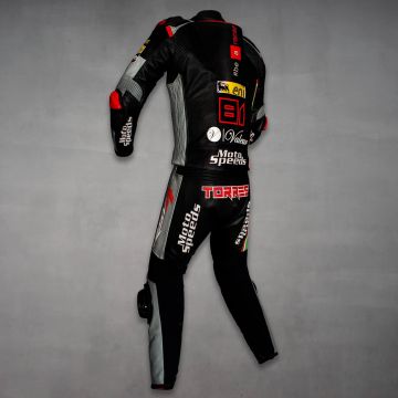 Jordi Torres Aprilia 2015 WSBK Leather Suit left back view