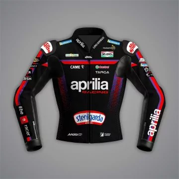 Jorge Martin Leather Jacket Aprilia Racing MotoGP 2026 front view