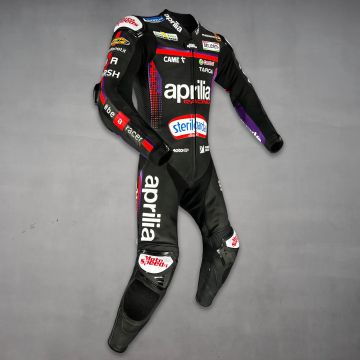 Jorge Martin Aprilia Racing MotoGP 2026 leather suit right side view