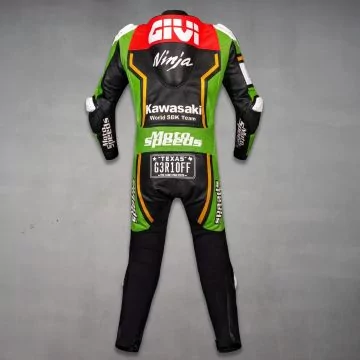 Garrett Gerloff 2025 WSBK replica leather suit, back view