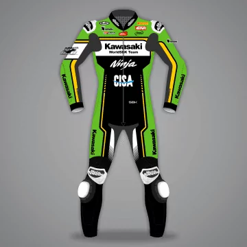 Kawasaki Leder-Rennanzug