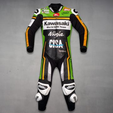 Traje de cuero de carrera Kawasaki Garrett Gerloff SBK 2025