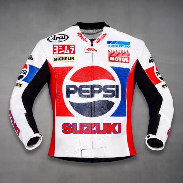 Kevin Schwantz Suzuki Pepsi Lederjacke GP 1988