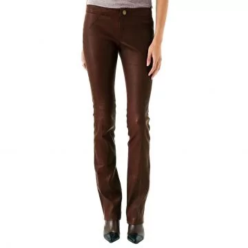 sheepskin leather trousers women