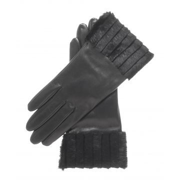 Gants en cuir avec poignet en fourrure