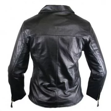 Ladies Black Leather Jacket