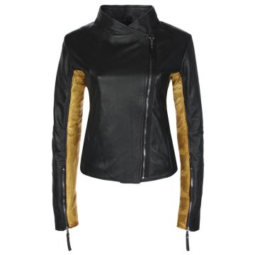 Souveräner Leder-Damenjacke