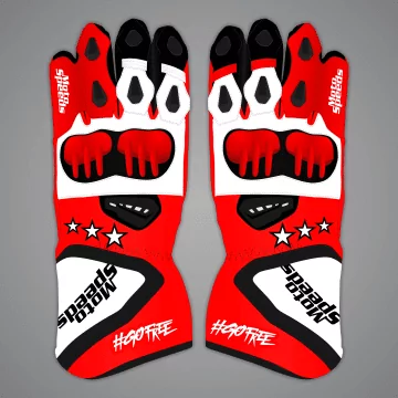 Francesco Bagnaia British GP 2024 gloves, top view