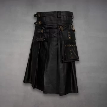 Leather Mens Gothic Kilt