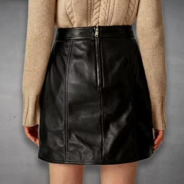 Black Leather Mini Skirt