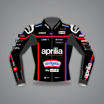 Leder-Motorradjacke Jorge Martin Aprilia MotoGP 2025