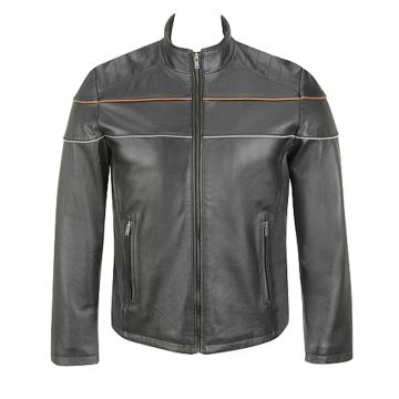 Schwarze Motorradjacke