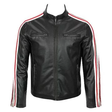 sheepskin leather biker jacket