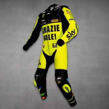 Leather One Piece Suit Grazie Vale 46 Valentino Rossi left view