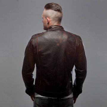 Veste en cuir hors-la-loi pour hommes
